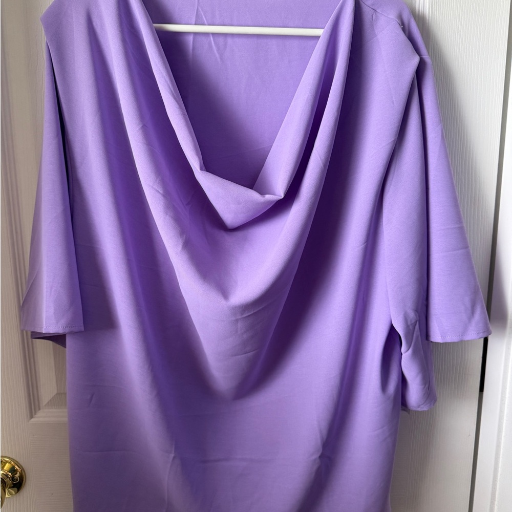 Lavender Cowl Neck Top